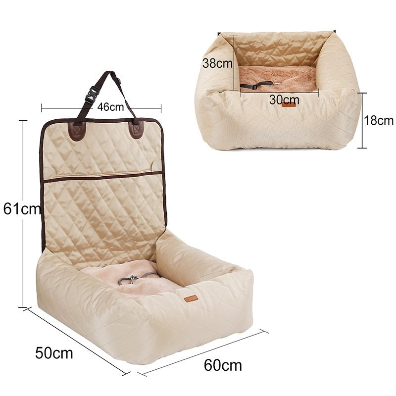 2 In 1 Pet Dog Carrier Folding Car Seat Pad Thickened Multi-purpose Pet Bed Dog Car Mattress Pets Supplies - Homreo