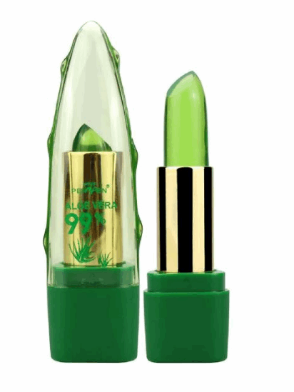 Aloe Vera Gel Color Changing Lipstick Gloss Moisturizer Anti-drying Desalination Fine-grain Lip Blam Care - Homreo