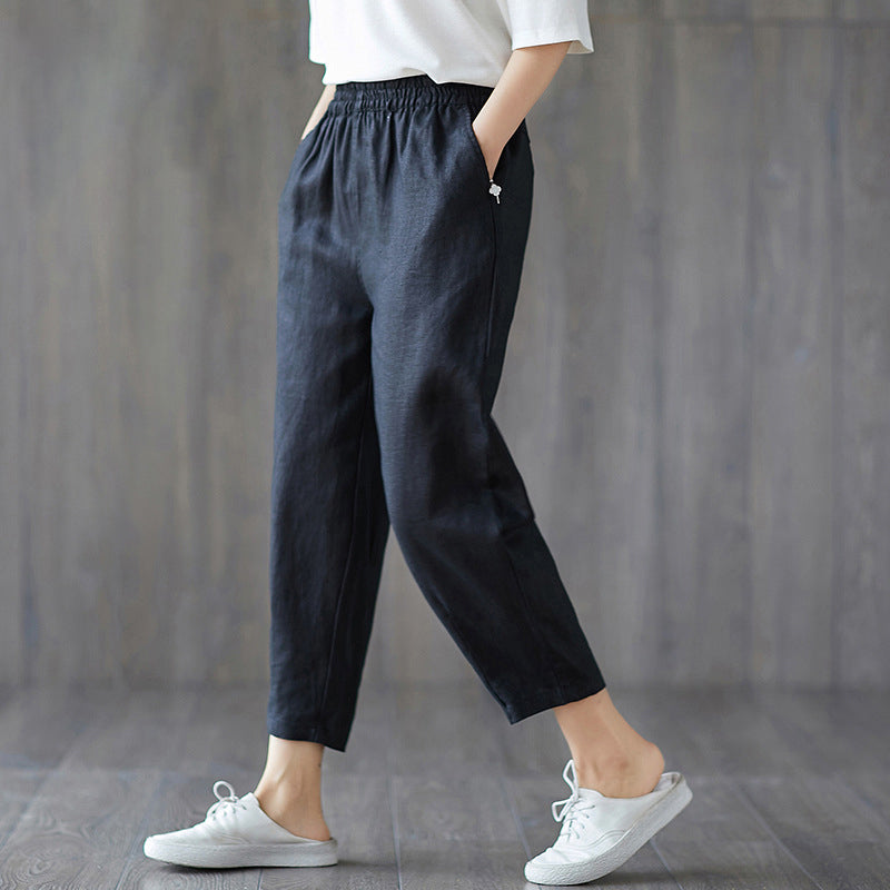 Spring And Autumn New Cropped Trousers Women Casual Pants - Homreo