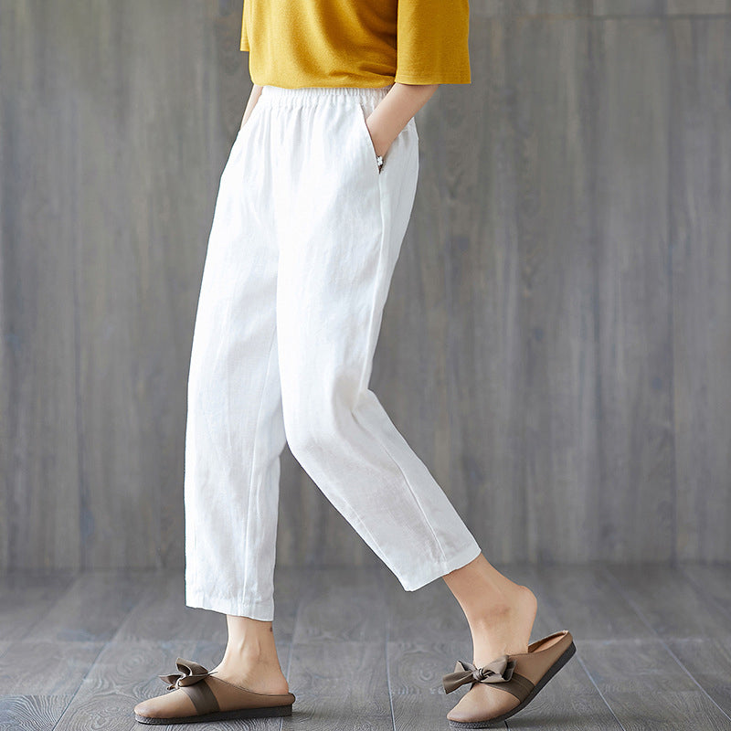 Spring And Autumn New Cropped Trousers Women Casual Pants - Homreo