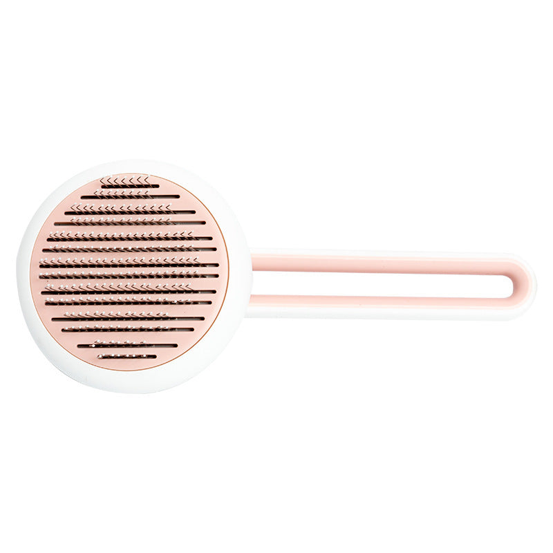 Pet Dog Hair Remover Cat Brush Grooming Tool Automatic Massage Comb Round Hair Brush For Cat Dog Pet Supplies - Homreo