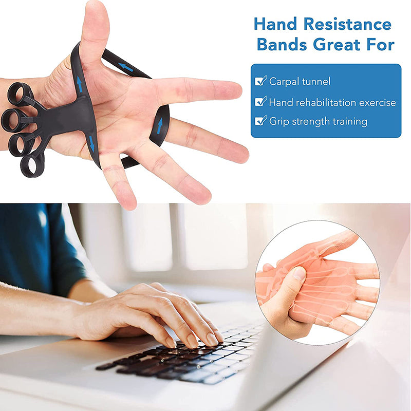 Silicone Grip Device Finger Exercise Stretcher Arthritis Hand Grip Trainer Strengthen Rehabilitation Training To Relieve Pain - Homreo