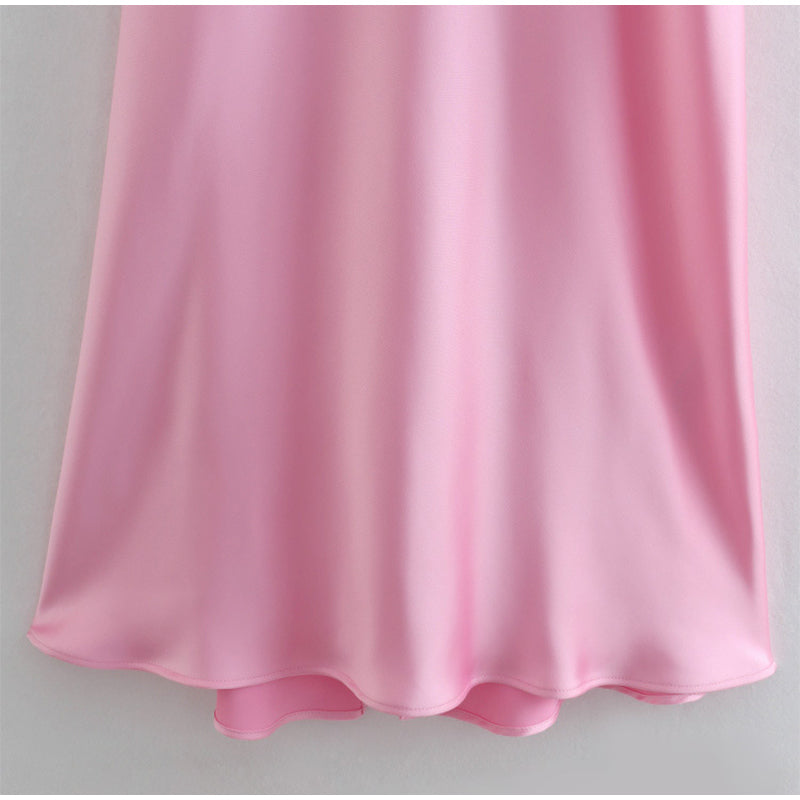 Camis Satin Long Dresses Elegant Sleeveless Slip Holiday Party Dress Sexy Casual Backless Summer Dress
