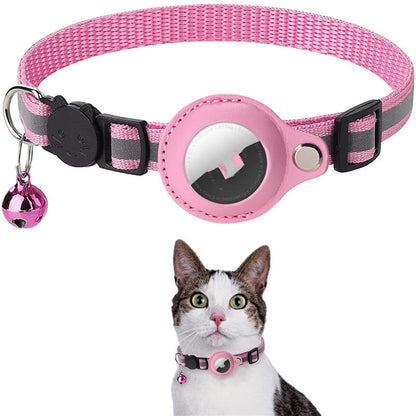 Reflective Collar Waterproof Holder Case For Airtag Air Tag Airtags Protective Cover Cat Dog Kitten Puppy Nylon Collar - Homreo