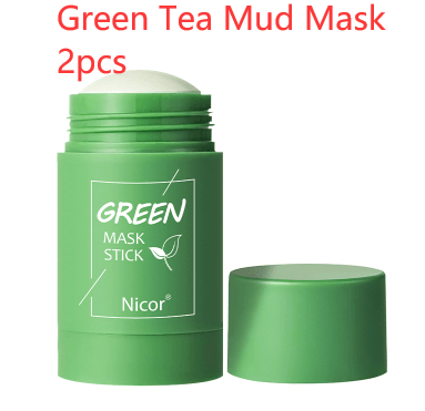 Cleansing Green Tea Mask Clay Stick Oil Control Anti-Acne Whitening Seaweed Mask Skin Care - Homreo