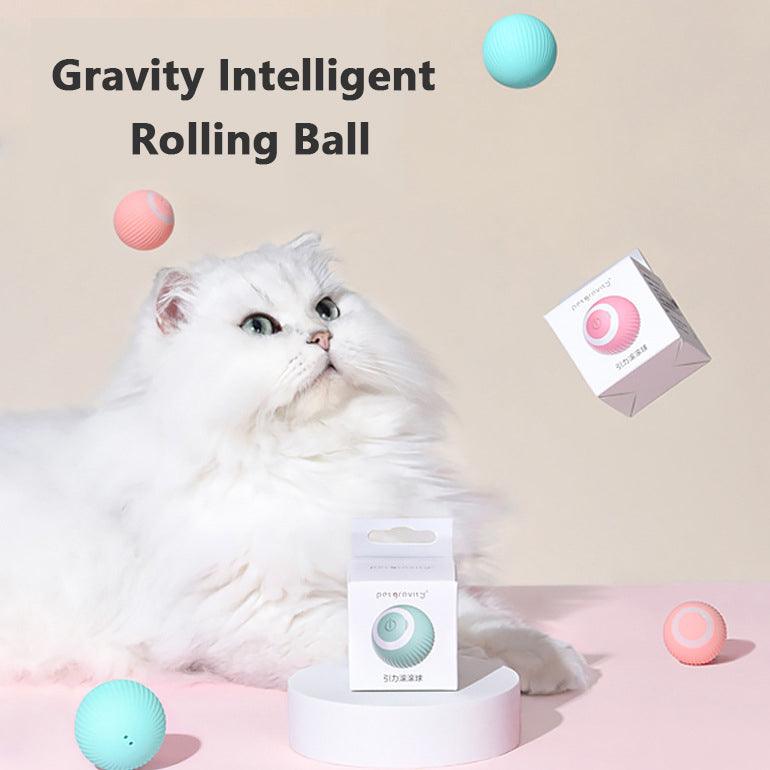 Cat Gravity Intelligent Rolling Ball Tease Toy Pet Automatic Rotating Ball - Homreo