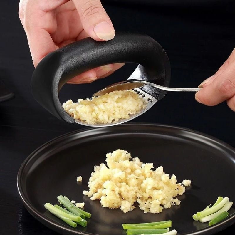 Stainless Steel Garlic Masher Garlic Press Household Manual Curve Fruit Vegetable Tools Kitchen Gadgets - Homreo