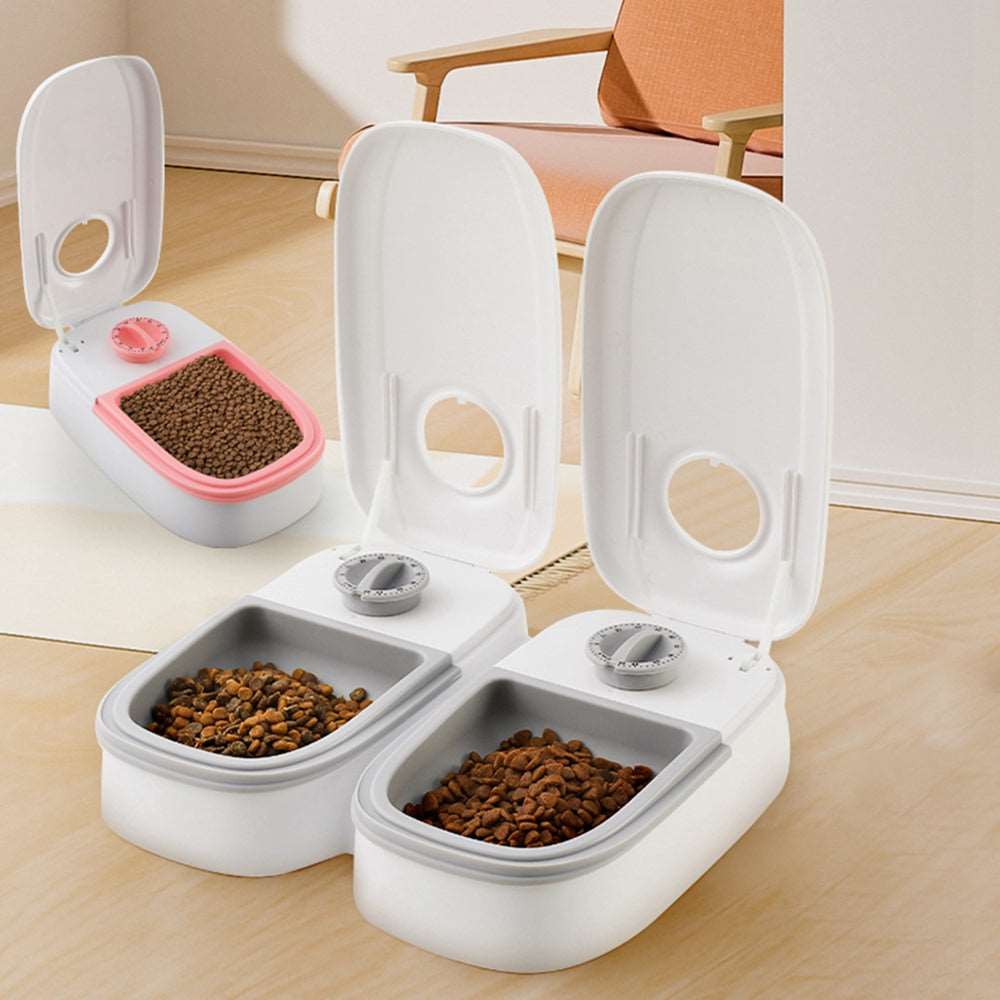 Automatic Pet Feeder Smart Food Dispenser For Cats Dogs Timer Stainless Steel Bowl Auto Dog Cat Pet Feeding Pets Supplies - Homreo