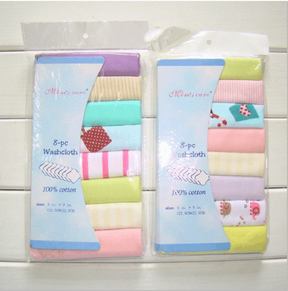 8pcs Pack Cotton Newborn Baby Towels - Homreo
