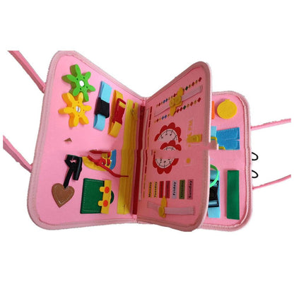 New Busy Book Children's Busy Board Dressing And Buttoning Learning Baby Early Education Preschool Sensory Learning Toy - Homreo