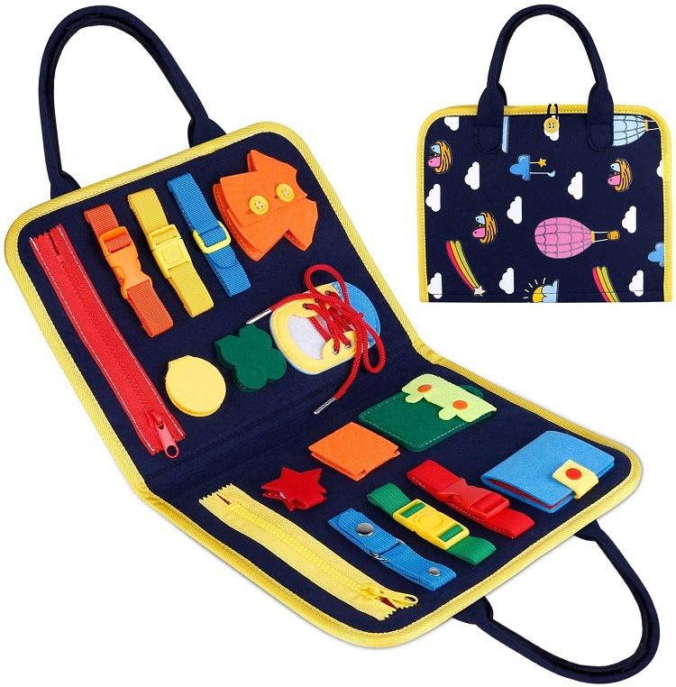 New Busy Book Children's Busy Board Dressing And Buttoning Learning Baby Early Education Preschool Sensory Learning Toy - Homreo