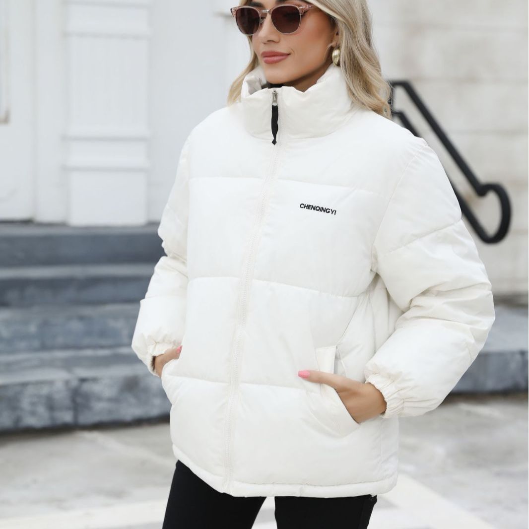 Winter Coat Women Casual Windproof Down Cotton Coat Warm Thickened Jacket Solid Outwear All-match Loose Tops Clothing