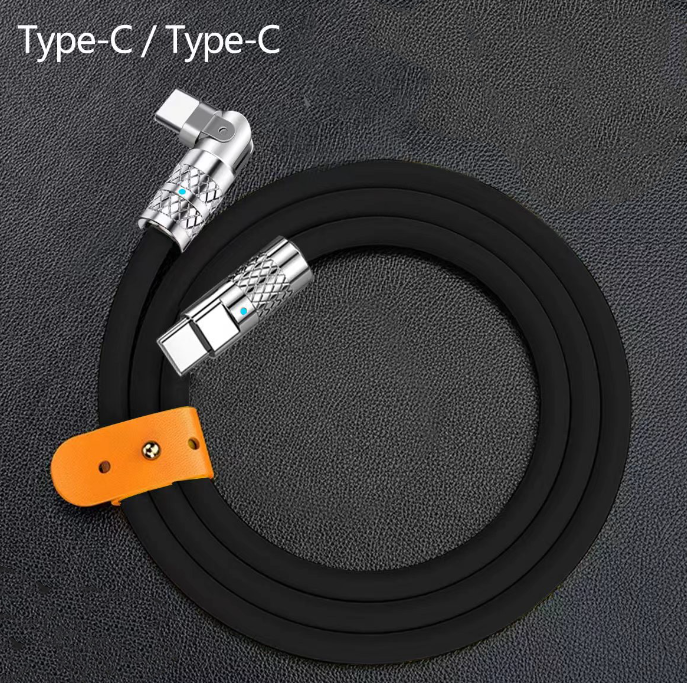 Fast Charge Zinc Alloy Elbow 180 Degrees Rotation Data Cable - Homreo