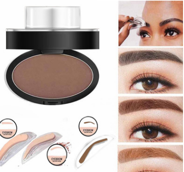 Eyebrow Powder Stamp Tint Stencil Kit Cosmetics Professional Makeup Waterproof Eye Brow Stamp Lift Eyebrow Enhancers Stencil Kit - Homreo