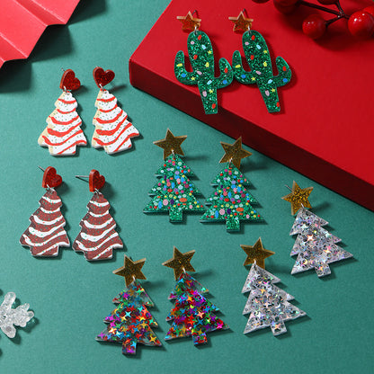 Fashion Christmas Earrings Women's Design Sense