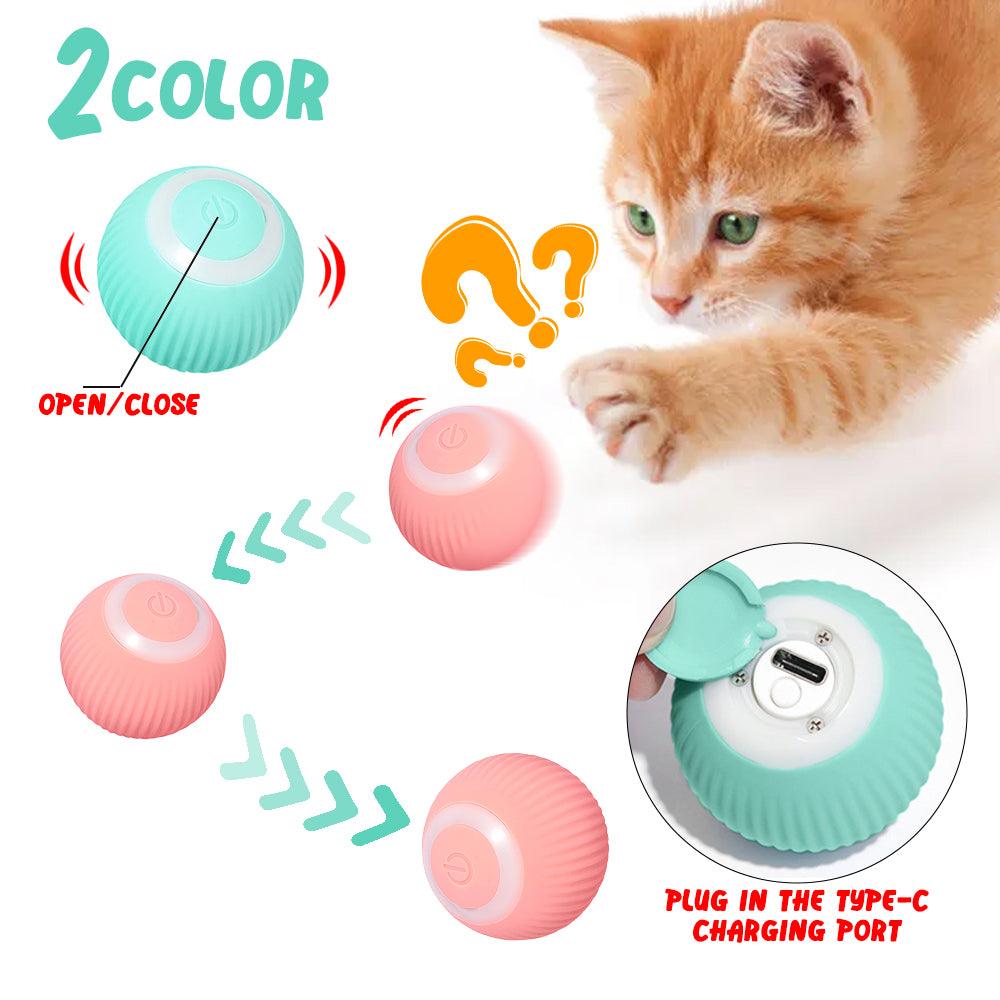 Cat Gravity Intelligent Rolling Ball Tease Toy Pet Automatic Rotating Ball - Homreo