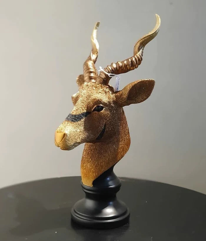 screw-horned goat Face Sculpture - Homreo