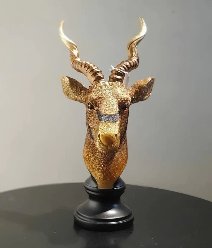 screw-horned goat Face Sculpture - Homreo
