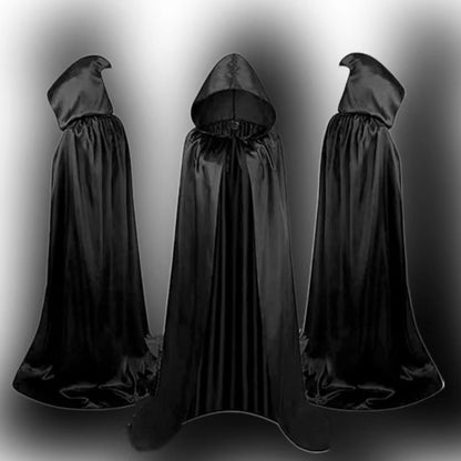 Halloween Cloak Costumes Wizard Cloak For Children Hooded Capes Mantle Black Party Decoration - Homreo