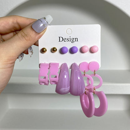 Women's Acrylic Earrings Set