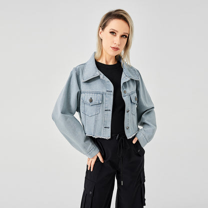 The Raw Edge Design Is Retro And Loose With A Soft Denim Jacket - Homreo