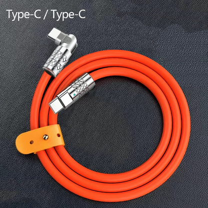 Fast Charge Zinc Alloy Elbow 180 Degrees Rotation Data Cable - Homreo