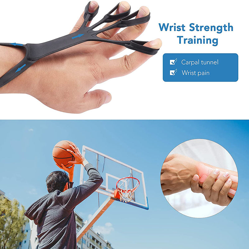 Silicone Grip Device Finger Exercise Stretcher Arthritis Hand Grip Trainer Strengthen Rehabilitation Training To Relieve Pain - Homreo