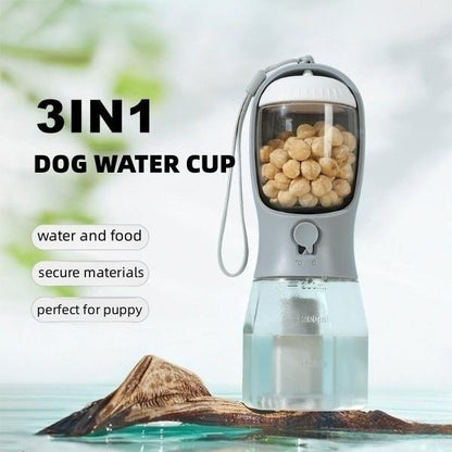 Dog Water Cup Drinking Food Garbage Bag Three-in-one Portable Small Multi-functional Pet Cups Pets Supplies - Homreo