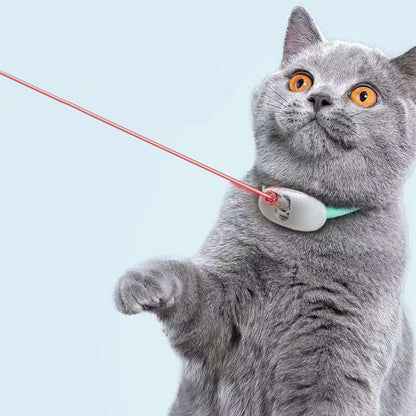 Automatic Cat Toy Smart Laser Teasing Cat Collar Electric USB Charging Kitten Amusing Toys Interactive Training Pet Items - Homreo