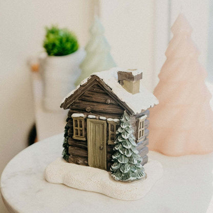 Popular Christmas Chimney Resin Snow Winter Cottage Incense Burner