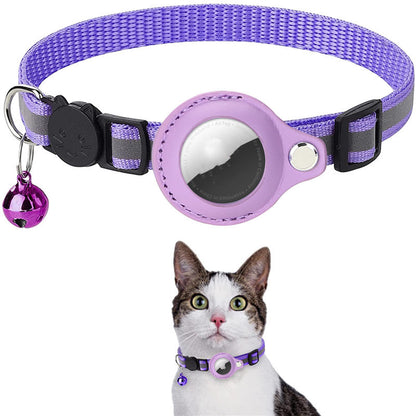Reflective Collar Waterproof Holder Case For Airtag Air Tag Airtags Protective Cover Cat Dog Kitten Puppy Nylon Collar - Homreo