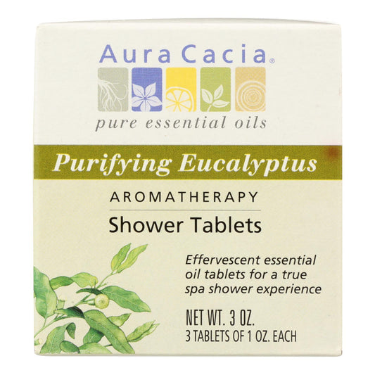 Aura Cacia - Purifying Aromatherapy Shower Tablets Eucalyptus - 3 Tablets - Homreo