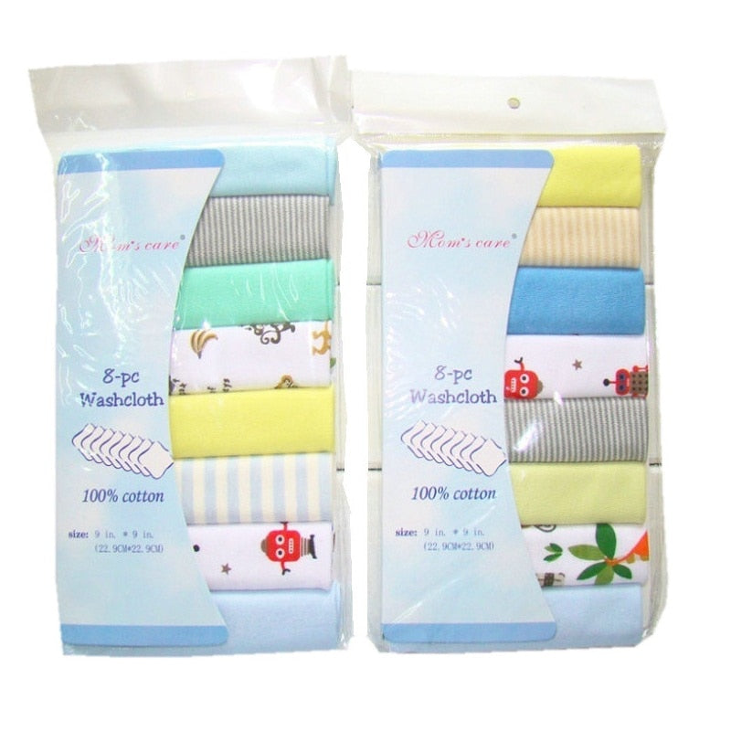 8pcs Pack Cotton Newborn Baby Towels - Homreo