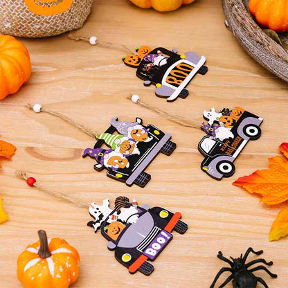Halloween Element Car-Shape Hanging Widgets 4-Piece