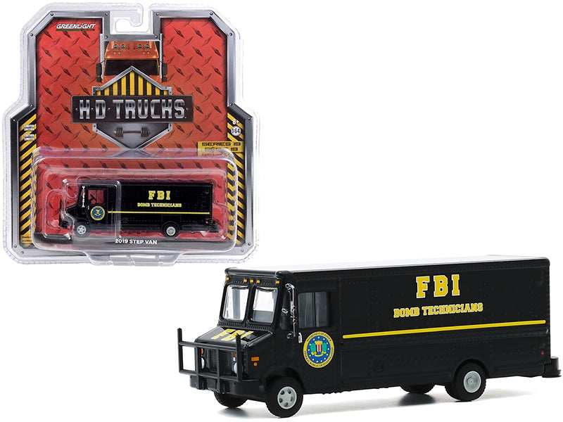 2019 FBI Step Van "FBI Bomb Technicians" Black "H.D. Trucks" Series 19 1/64 Diecast Model by Greenlight - Homreo