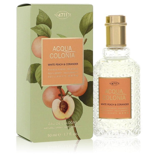 4711 Acqua Colonia White Peach & Coriander by 4711 Eau De Cologne Spray (Unisex) 1.7 oz (Women) - Homreo