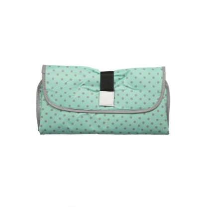 style: Dark green dots - Portable Diaper Changing Pad Clutch for Newborn - Homreo