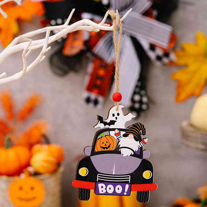Halloween Element Car-Shape Hanging Widgets 4-Piece