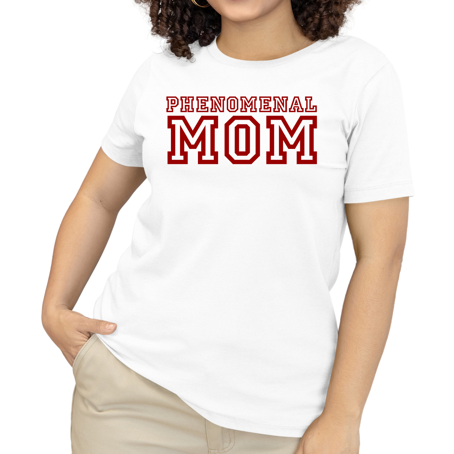 Womens T-Shirt Phenomenal Mom A Heartfelt Gift For Mothers, Red - Homreo