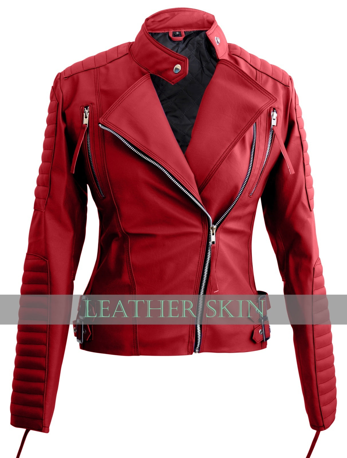 Red Leather Jacket - Homreo