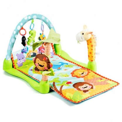 4-in-1 Baby Play Gym Mat with 3 Hanging Educational Toys - Homreo